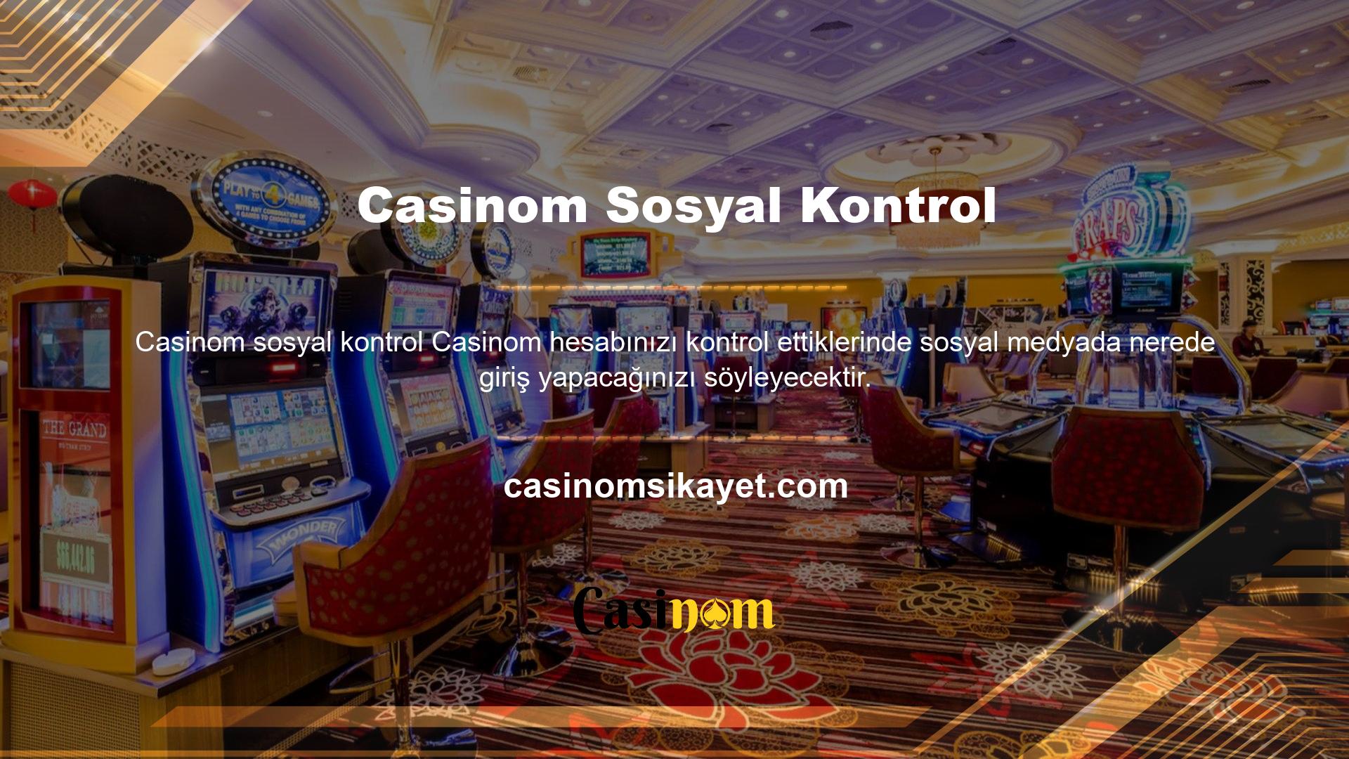 Sosyal medyada Casinom ile nasıl iletişime geçebilirsiniz? Medya hesapları